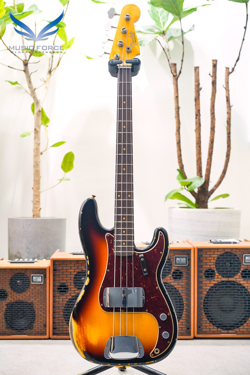 [2024 신년세일! (~3/31까지)] Fender Custom Shop Limited Edition 1960 Precision Bass Heavy Relic-3 Tone Sunburst (2022년산/신품) - CZ557131