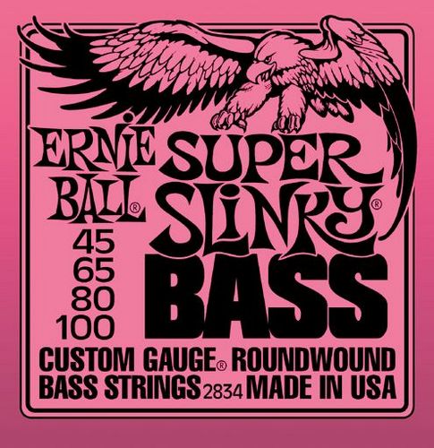 Ernie Ball 2834 Super Slinky Round  Bass Strings .045 - .100